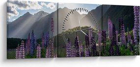 Kép - Csillagfürt táj (órával) (90x30 cm)