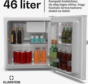 Klarstein Irene Mini hűtőszekrény, Retro, 46L, 37 dB zajszint, EEK D, 0-10 °C