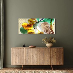 Kép - Levelek tollal (120x50 cm)