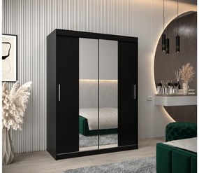 Ruhásszekrény 150 cm Toki 1 (matt fekete + matt fekete). 1064906