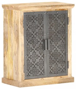 tömör mangófa komód acélajtókkal 60 x 35 x 75 cm