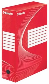 Archiválódoboz, A4, 100 mm, karton, ESSELTE Boxycolor, piros (E128422)