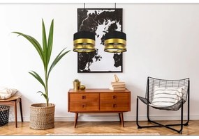 Csillár zsinóron MILO 2xE27/60W/230V arany/fekete