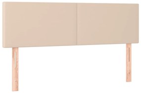 cappuccino színű műbőr rugós ágy matraccal és LED-del 140x190cm