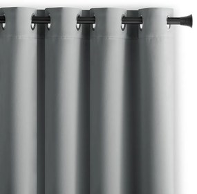 Restilo függöny Blackout EYELETS, ezüst, 140 x 245 cm