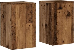 vidaXL 2 db antik fa színű szerelt fa növénytartó állvány 30x30x50 cm