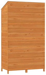 barna tömör fenyőfa kerti fészer 102x52x174,5 cm