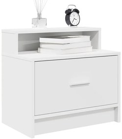 Éjjeliszekrények fiókos 2 db fehér 51 x 31 x 47 cm