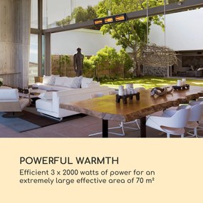 Heat Giant, infravörös hősugárzó, 3 x 2000 W, IP65, 380 V, fekete