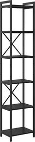 vidaXL Könyvespolc Fekete tölgy 40 x 30 x 189,5 cm Faanyag