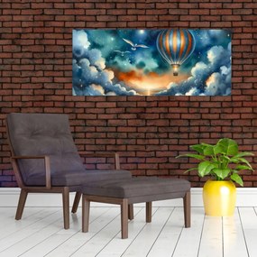 Kép - Repülés az éjjeli ég alatt (120x50 cm)