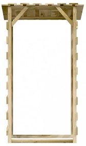 6 db impregnált fenyőfa pergola tetővel 100 x 90 x 200 cm
