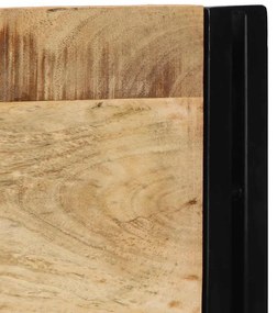tömör fa mangó és vas fejtámla 140 cm