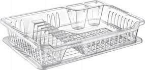 Csepegtető és edényszárító csepegtető tálcával Fehér 40 x 29 x 8,5 cm