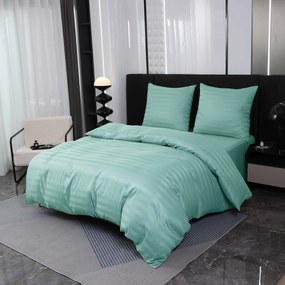 Hotel ágynemű mikroszálas JASMINE mentol - 2 cm-es csík, hotelszélű kialakítás Ágyneműhuzat mérete: 70 x 90 cm | 140 x 220 cm