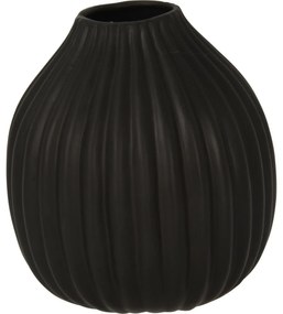 Maeve  bordázott váza fekete, 12 x 14 cm, dolomit