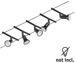 Paulmann 94446 - 5x GU5,3/10W SALT spotlámpa, 230V, fekete