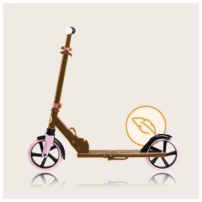 Lionelo - Gyermek roller LUCA fekete/rózsaszín