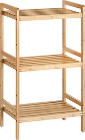 Bambusz tároló állvány, 3 szintes, fürdőszobába, konyhába