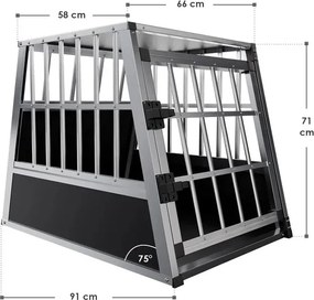 Juskys Alumínium láda kutyáknak L