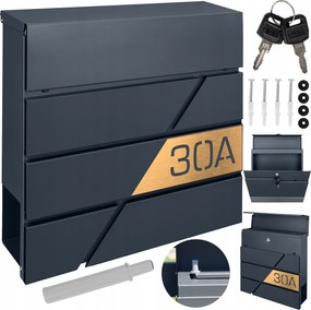 Postaláda Antracit Arany Szám