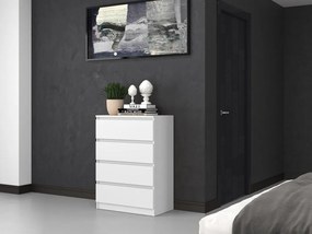 Drohmo M4 fiókos szekrény, 70x97x40 cm, fehér