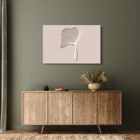 Kép - Bézs színű levelek N⁰4 (90x60 cm)