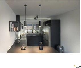 SLV 1002939 ASTINA Hengeres Függesztett Lámpa Fekete GU10 IP20