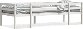 vidaXL fehér tömör fenyőfa gyerekágykeret 90 x 200 cm