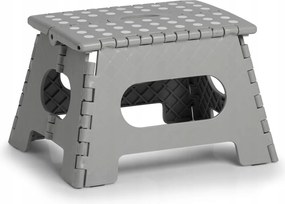 Összecsukható szék, műanyag, szürke, 35x28x22 cm