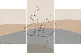 Kép - Line art csók (90x60 cm)