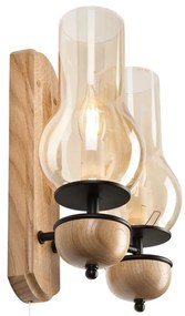 Brilagi - LED Fali lámpa COTTAGE 2xE14/40W/230V tölgy/barna