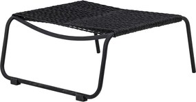 Fekete kerti napozóágy lábtartóval Boel - Bloomingville