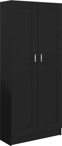 vidaXL fekete szerelt fa könyvszekrény 82,5 x 30,5 x 185,5 cm