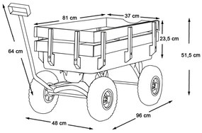 Fém, kerti kézikocsi 2 típusban-150 kg teherbírás