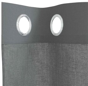 2 db sötétszürke fátyolfüggönyök rojtokkal 140x225 cm