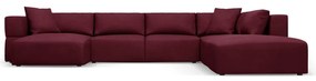 Borvörös sarokkanapé (jobb oldali-"U" alakú) Esther – Milo Casa
