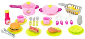 G21 játék - Gyerek konyha nagy, tartozékokkal, rózsaszín