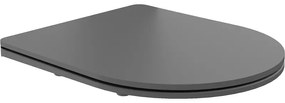 Mexen wc ülőke lassú csukódású slim, duroplast, sötétszürke matt - 39740071