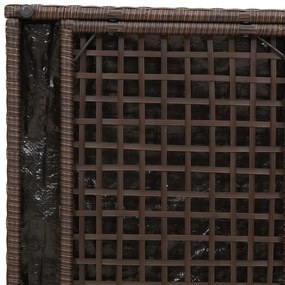 kültéri tároló doboz Barna és krém Rattan Közepes Tárolás