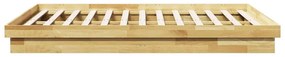 ágykeret matrac nélkül 135x190 cm tömör fa tölgyfa