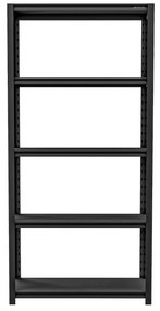 Fémállvány garázsba SAM, 900 x 1830 x 450 mm, All Black: fekete