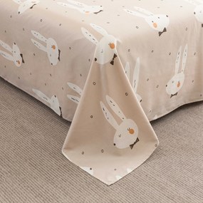 Mikroszálas lepedő 140x240 cm és párnahuzat 50x70 cm WHITE RABBIT, bézs