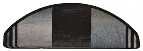 15 db fekete-szürke öntapadó lépcsőszőnyeg 65 x 21 x 4 cm
