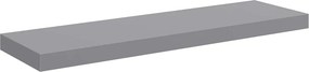 vidaXL szürke MDF lebegő fali polc 80 x 23,5 x 3,8 cm