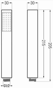 Mexen tartozékok - 1 pontos kézizuhany készlet R-77, arany, 785776052-50