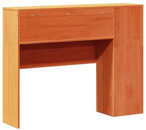 viaszbarna tömör fenyőfa fejtámla tárolóval 100 cm