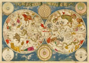 Lapos föld Világtérkép Planisfera Coeleste F. de Wita. 1680méret 120x90cm