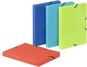 Gumis mappa, 30 mm, PP, A4, VIQUEL Feel'easy, vegyes színek (IV208414)