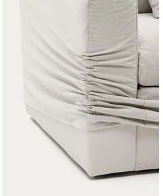 Fehér len kanapé 240 cm Nora – Kave Home